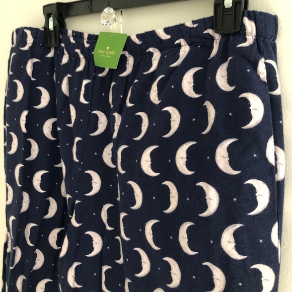 Kate Spade Navy Moons Pajamas Pajama Set L XL New - Picture 6 of 8